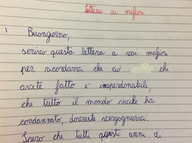i bambini di Palermo scrivono ai boss